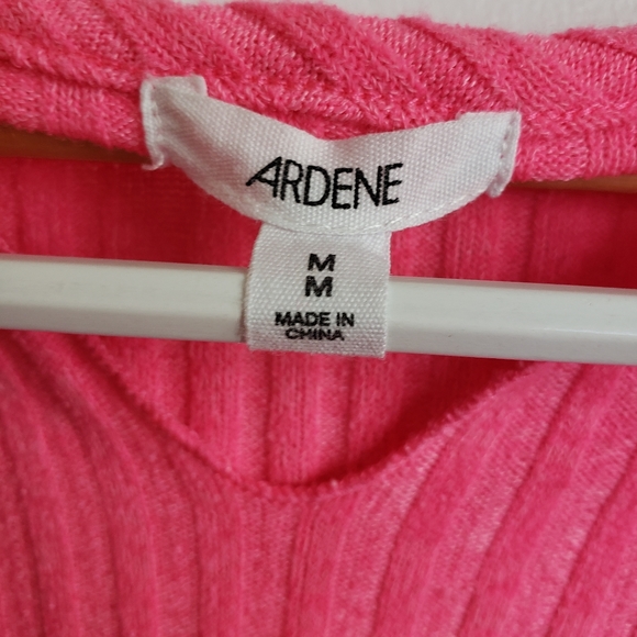 Areden Hot Pink Cropped Sweater. - Picture 5 of 5
